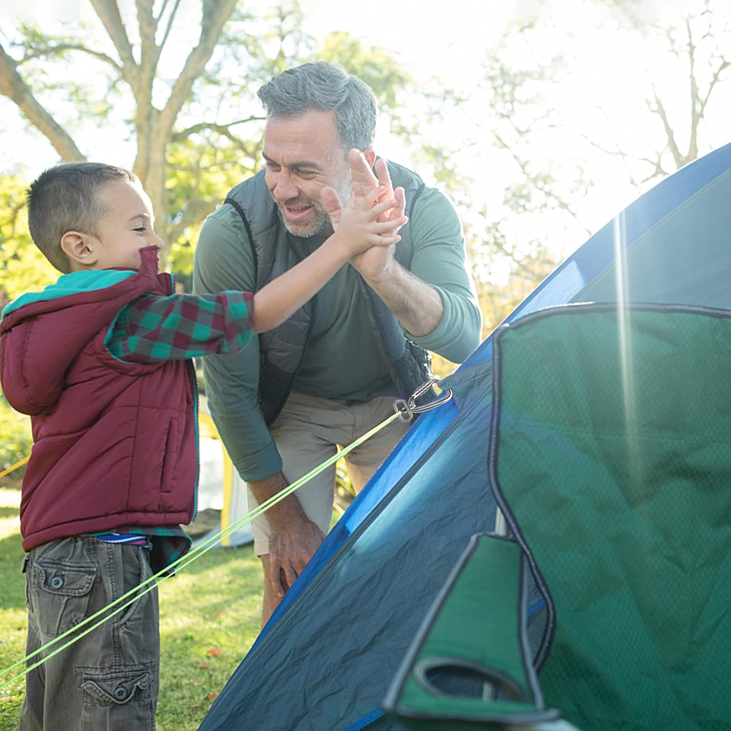 2 Pack Locking Carabiner Clip 2.5" with Swivel Ring for Securing Pets, Dog Leash Harness, Camping, Hiking, Keychains - Image 9