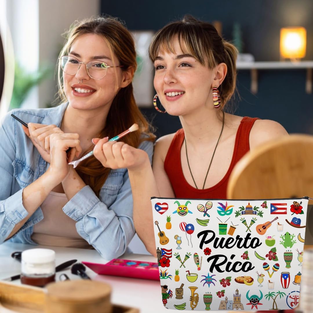 Puerto Rico Travel Souvenir Gift Makeup Bag, Puerto Rico Traveler Cosmetic Bag, Toiletry Pouch Organizer Bag for Makeup Tools Odds and Ends - Image 4