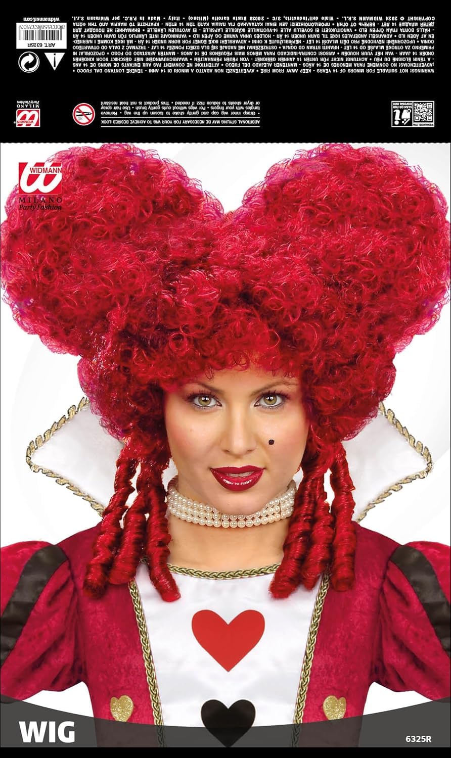 W WIDMANN MILANO Party Fashion - Peruka barokowa, arystokraci, dworzanie, renesans, kostiumy karnawałowe, sztuczne włosy, Halloween