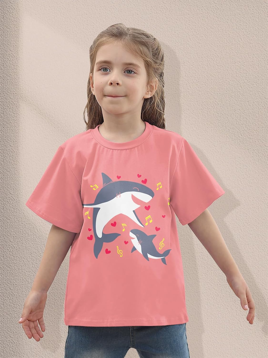 RAISEVERN Girls Clothes Cute Graphic Shirts Kids Short Sleeve T-Shirt Ocean Tee Tops Outifits - Image 2
