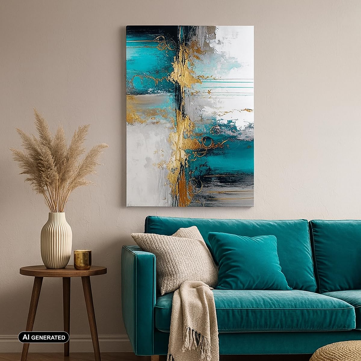 ARTTOR Quadri Moderni su Tela 80x120 cm Verticale Astratto Arte - 5774 | Deco CIAO Quadro Decorativo Grande Decorazione Murale Soggiorno Camera da Letto Decorazione da Parete Arte da Parete ARTTOR