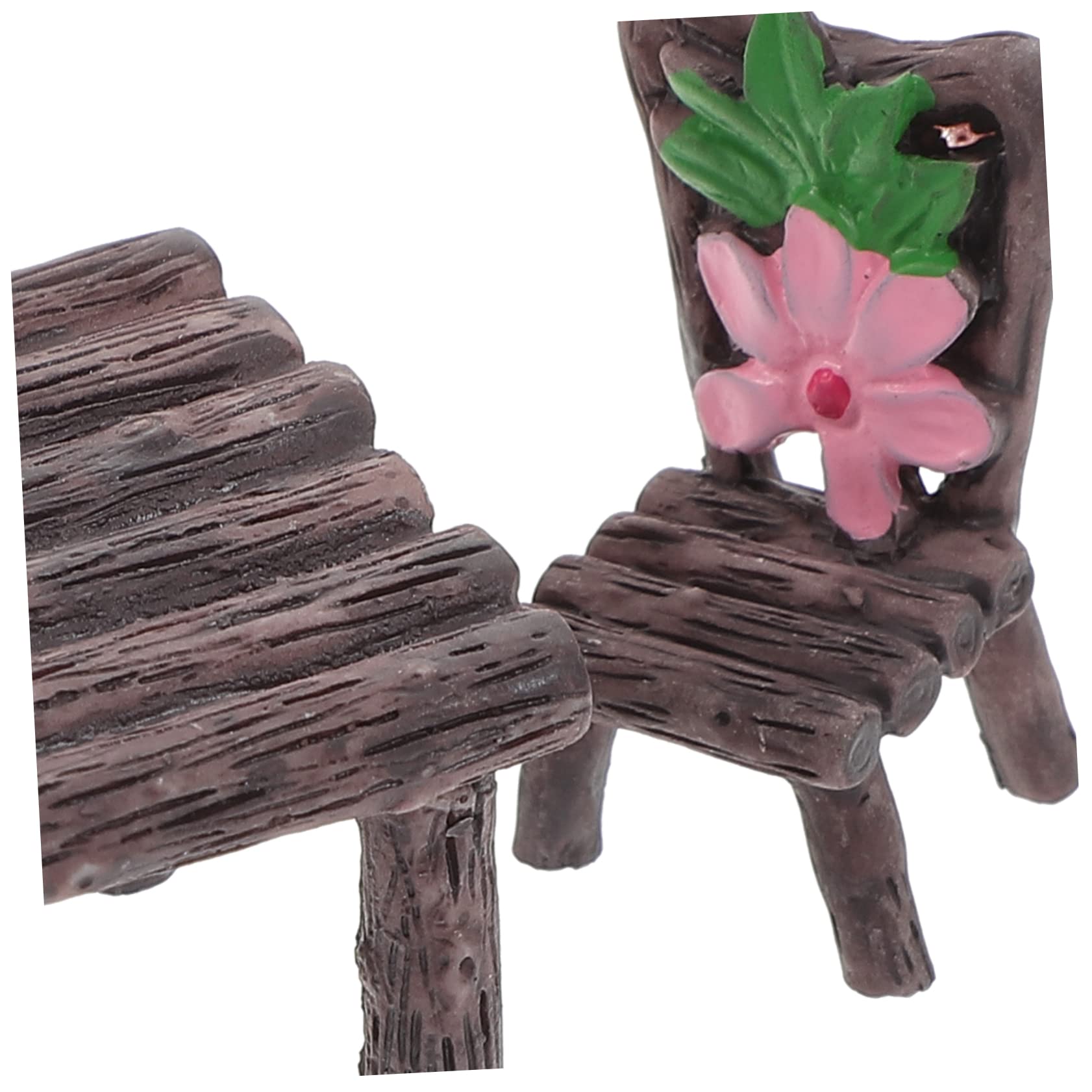 POPETPOP 4sets Micro Table and Chair Set Fairy Decor Fairy Garden Kits Outdoor Decor Mini Furniture Mini Fairy House Accessories Garden Gnome Miniature Garden Furniture Garden Fairy Resin - Image 3