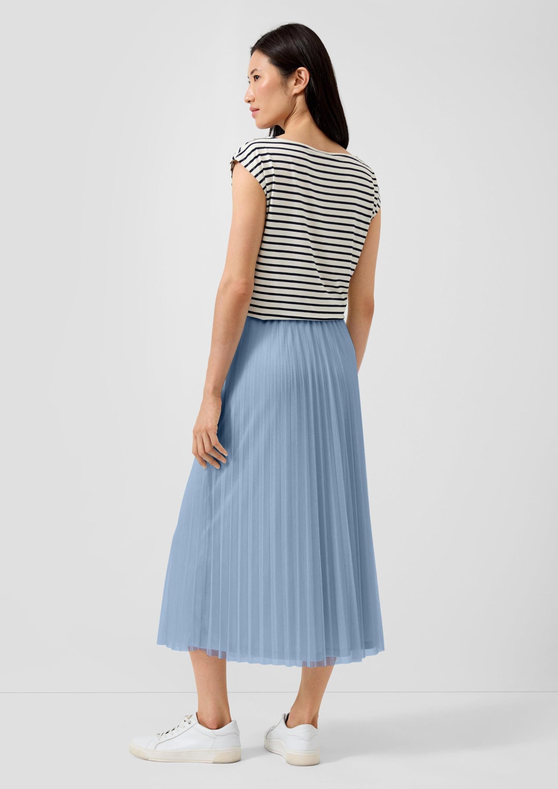 s.Oliver Jupe midi plissée en Maille avec Doublure en Jersey, 5104_Bleu Ciel, 50