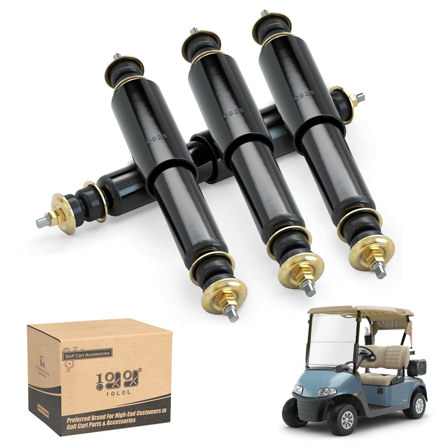 10L0L Golf Cart Shocks for EZGO TXT, Front and Rear Shocks