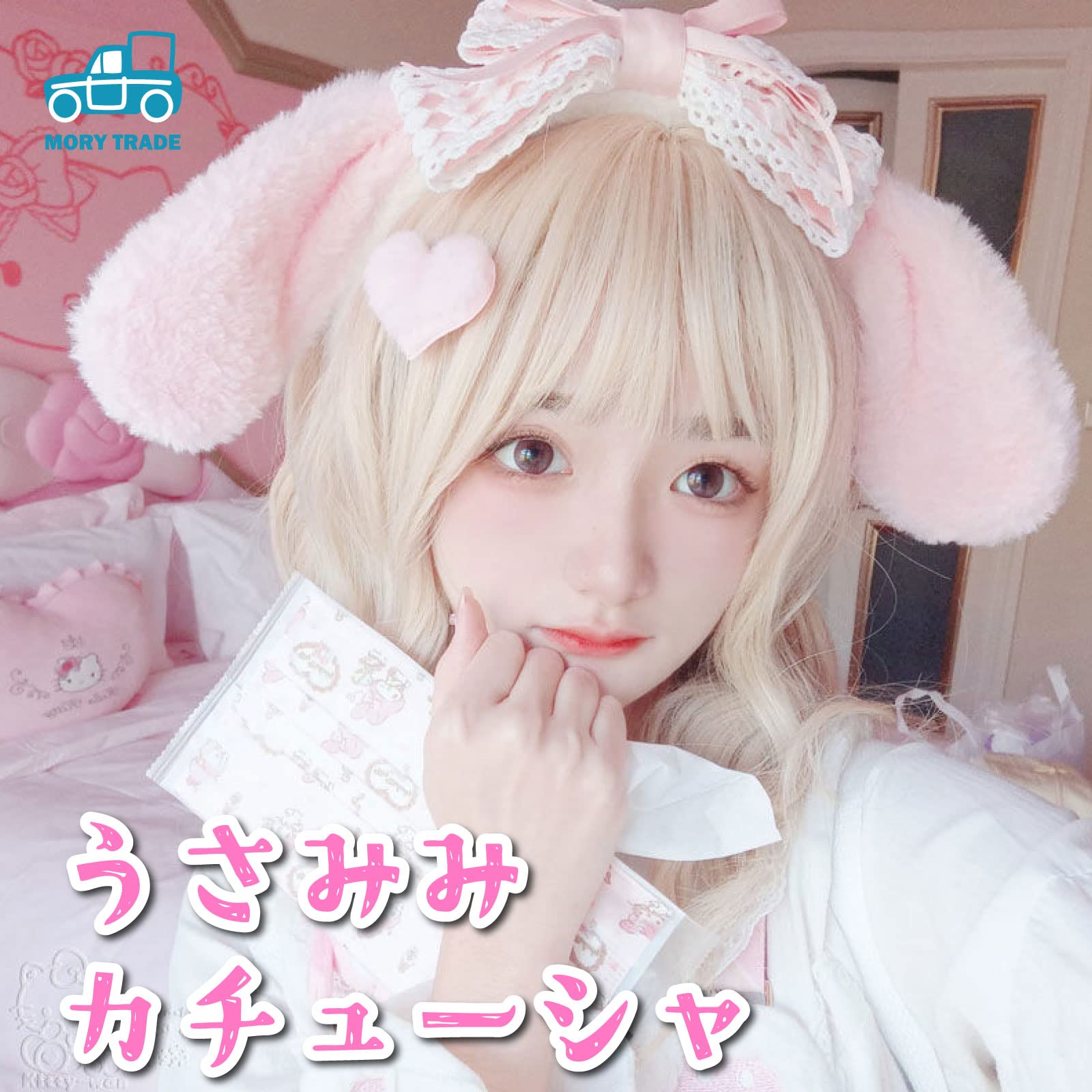 カチューシャ　ホワイトピンク Rora カチューシャ シャトレ フワラー (2color) ヘッドドレス