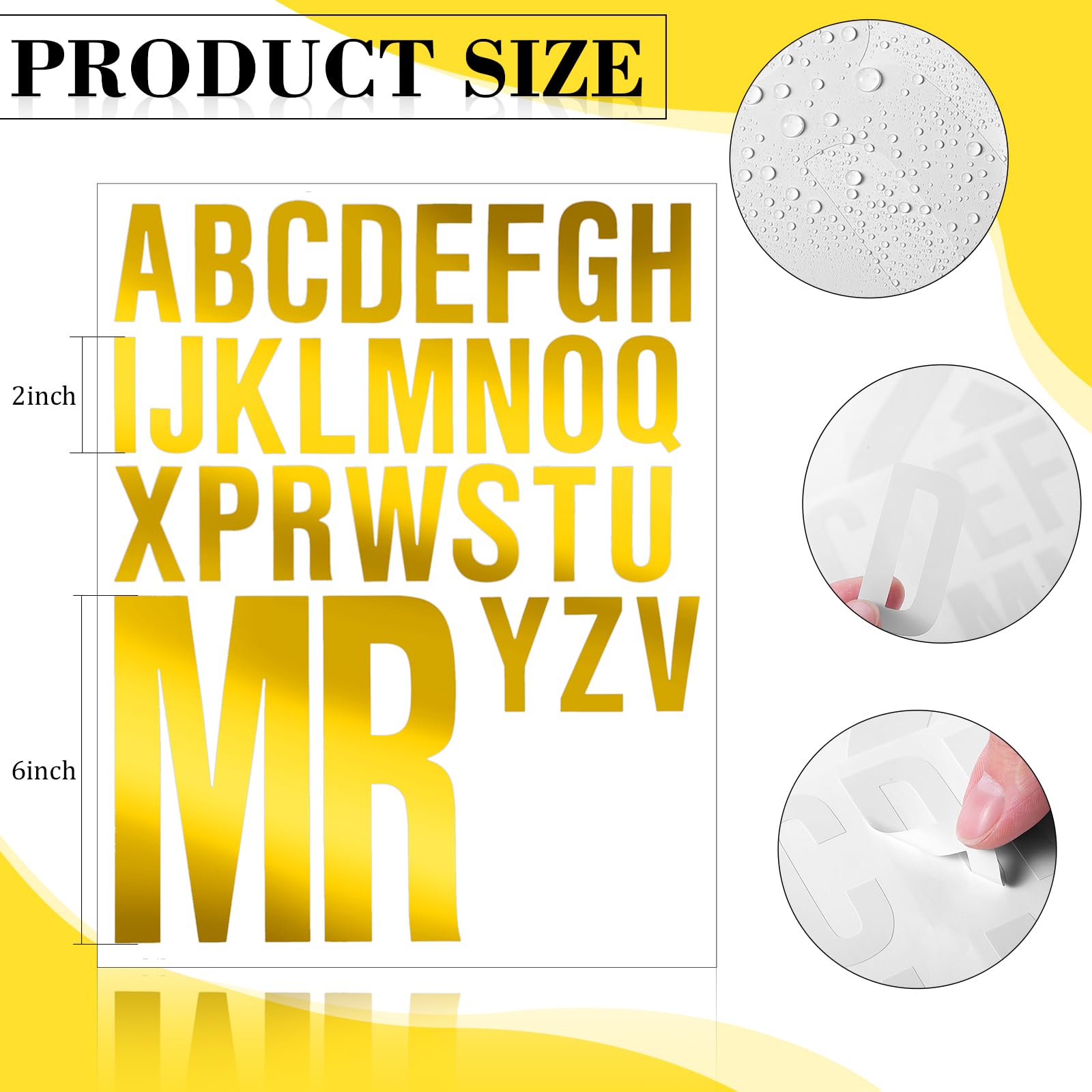 Snapklik.com : Gersoniel 8 Sheet Letter Stickers Vinyl Alphabet ...