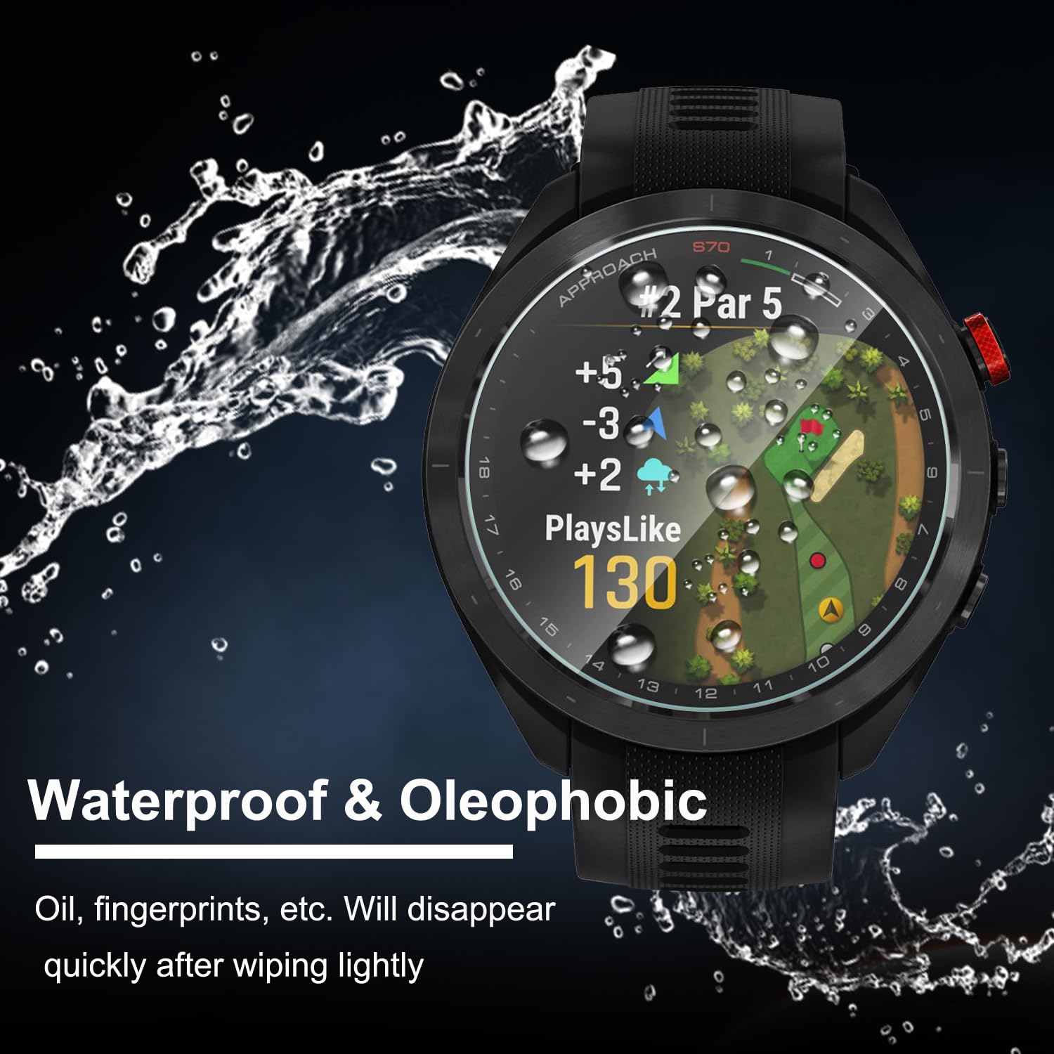 SumRioo 4 Pezzi Vetro Temperato Compatibile Con Garmin Approach S70 47mm 9h Durezza 1083704