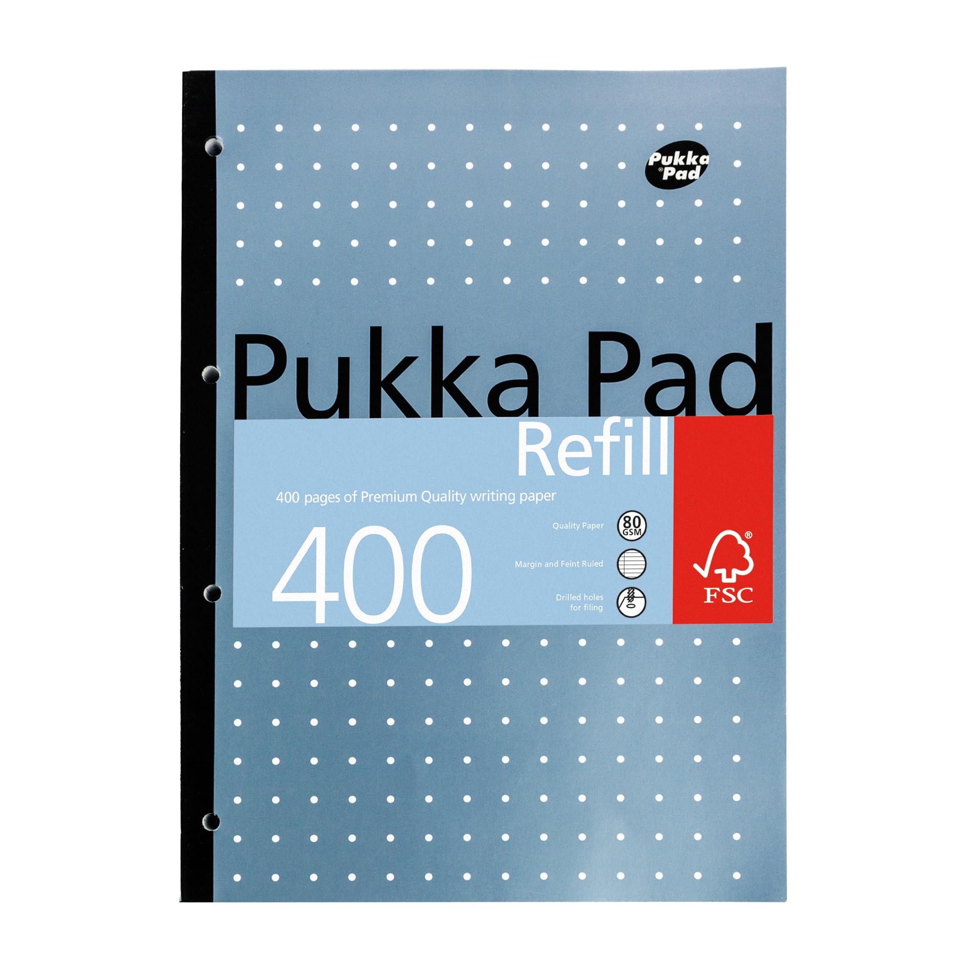 Pukka Pad, A4 Refill, 400 Pages (Colours May Vary).
