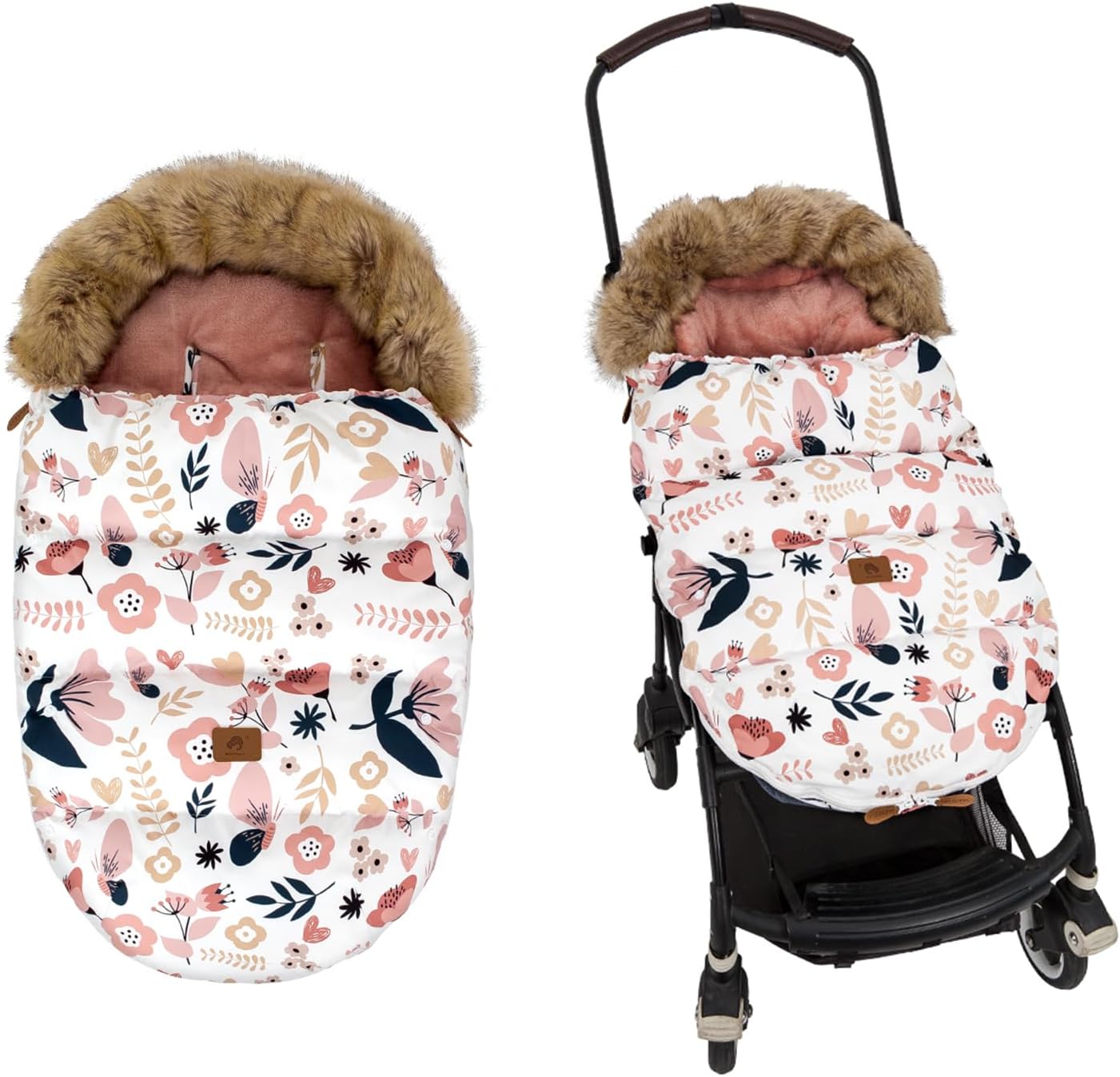 HOUSBAY Baby Stroller Bunting Bags Stroller Footmuff Universal Sleeping Bag Winter Outdoor Hooded Bunting Bag Windproof and Water-Resistant Suitable Below 5 ℃