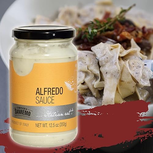 Miniatura 5 de Mantova Compagnia Sanremo Alfredo - Salsa de queso italiano de gran sabor, producto de Italia, 12.5 onzas, paquete de 2