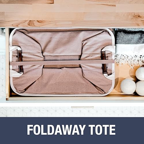 Miniatura 8 de CleverMade LUXE Mocha - 2 cestas plegables para la ropa sucia, 60 litros (16 galones) + organizador plegable para la ropa, LUXE Mocha 2 unidades  64