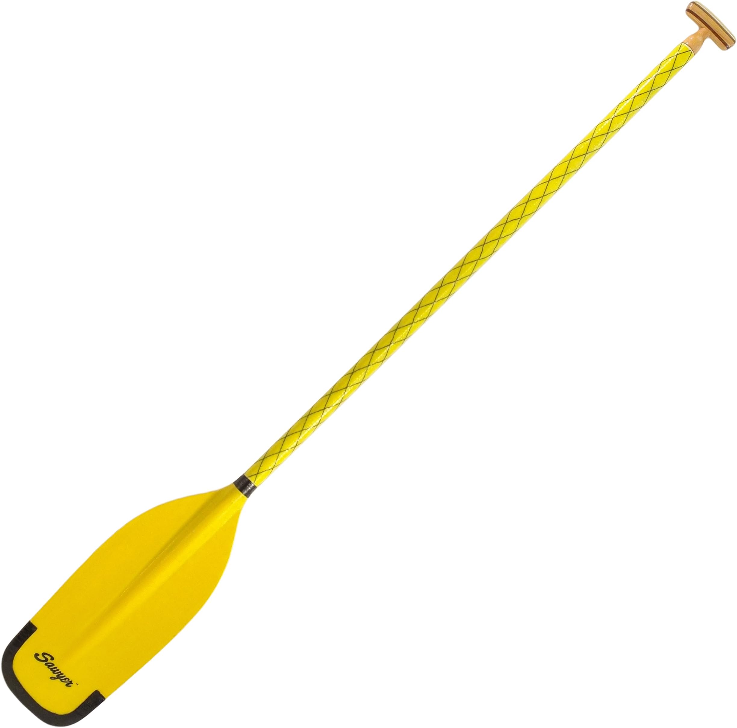 Sawyer Pro Stick Wood/Fiberglass Whitewater Canoe Rafting Paddle - Yellow