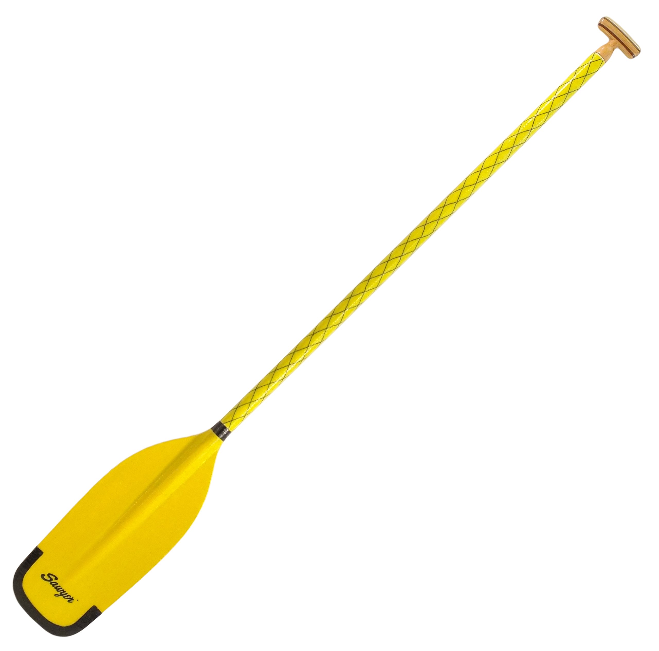 Sawyer Pro Stick Wood/Fiberglass Whitewater Canoe Rafting Paddle - Yellow