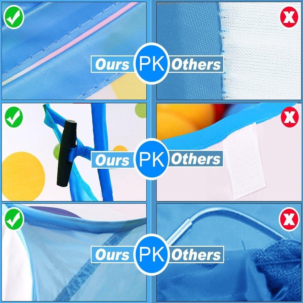 Best Seller INKERSCOOP Kids Play Tent with Tunnel Pop Up Tunnel Tent Set Kid’s Tent Children's Playhouse Game House Ball Pit Tent Toys with Basketball Hoop,3 in 1 Blue Tent Prefect Gift for Toddlers 🔥 Crazy Deals INKERSCOOP Kids Play Tent with Tunnel Pop Up Tunnel Tent Set Kid’s Tent Children's Playhouse Game House Ball Pit Tent Toys with Basketball Hoop,3 in 1 Blue Tent Prefect Gift for Toddlers