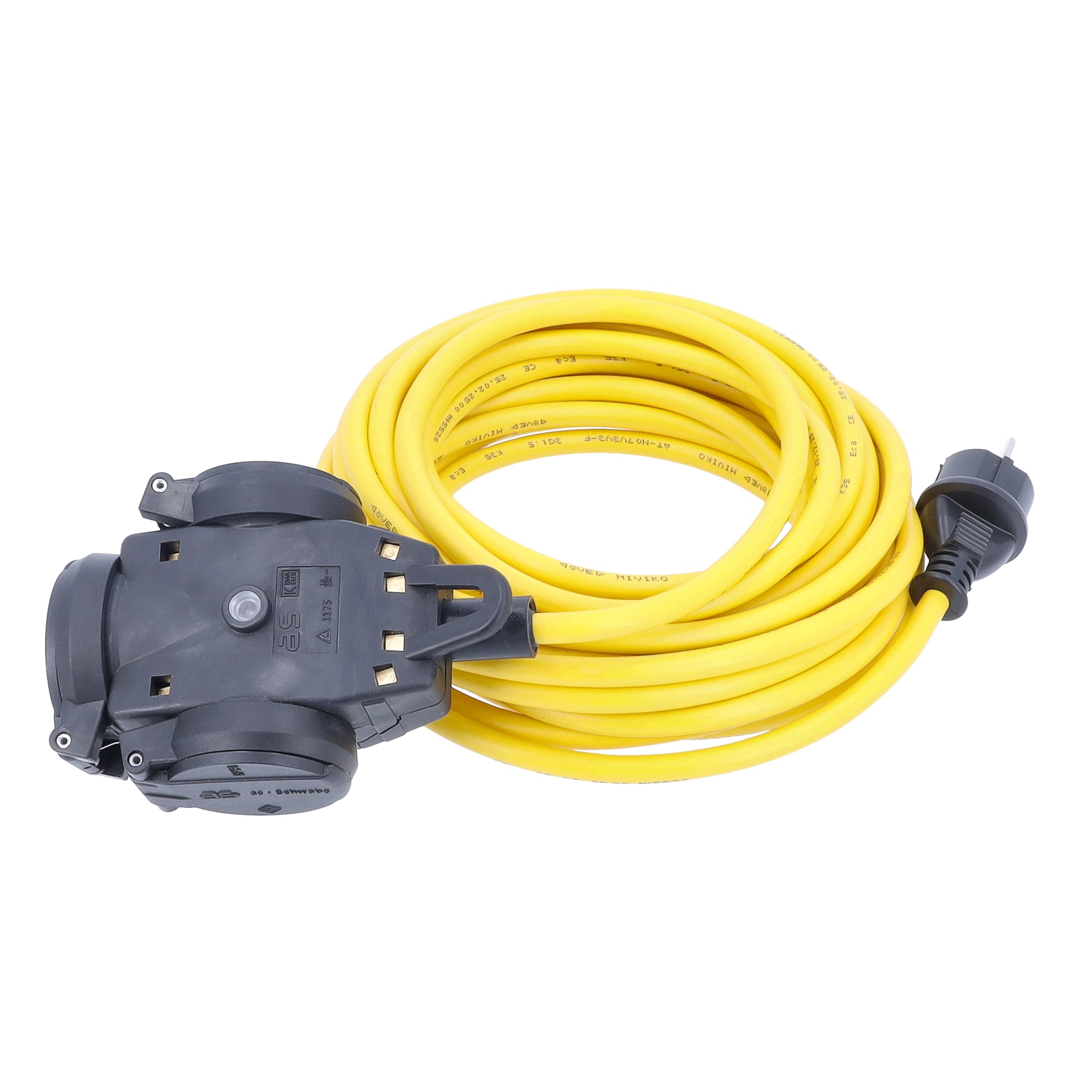 Electraline 55095 Bouwplaats Verlengkabel/Verlengkabel 1M, rubberen