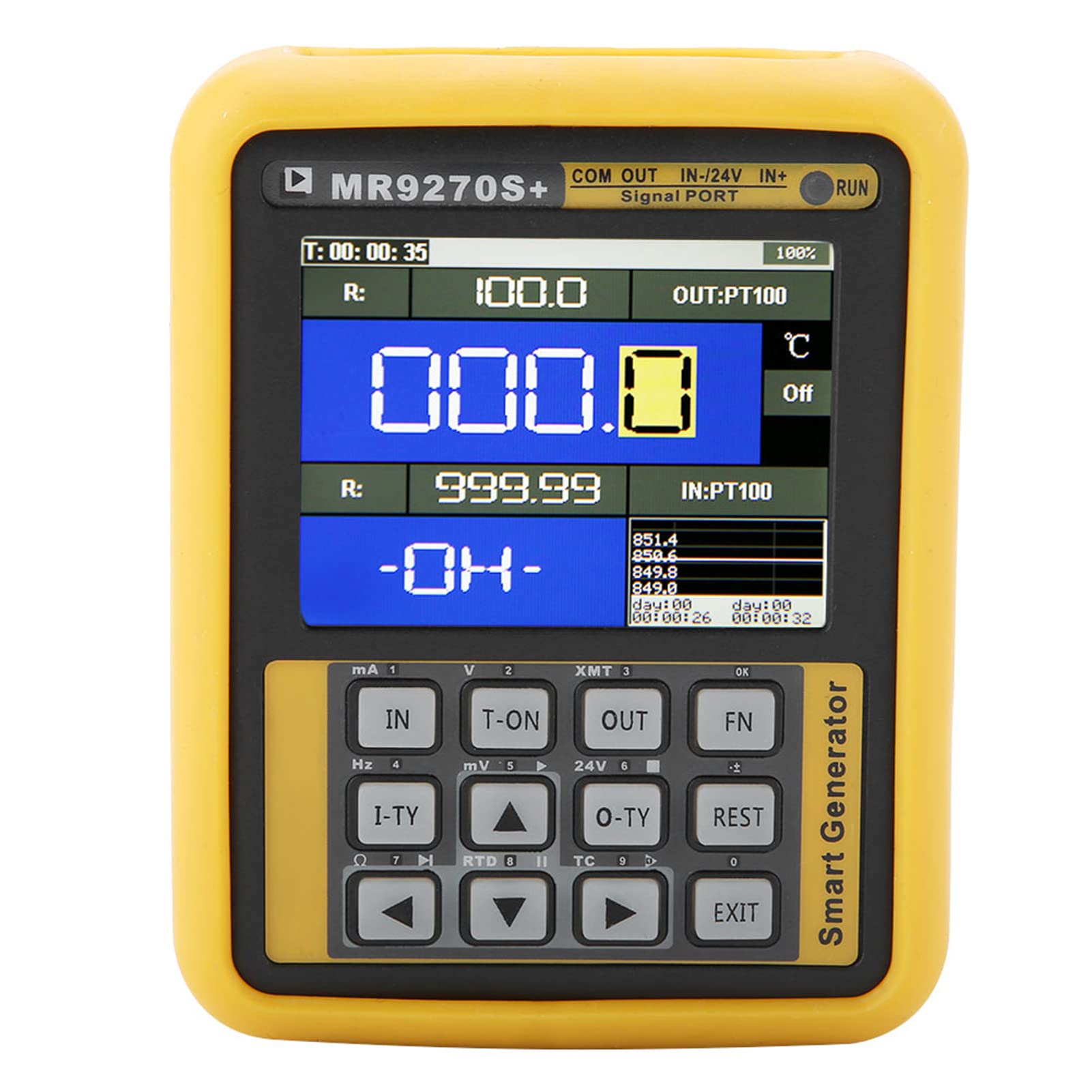 Tyenaza MR9270S+ Generatore di Segnali Portatile 4‑20 mA, Misuratore di Sorgente di Segnale, Uscita Termocoppia di Tensione di Corrente di calibrazione Portatile AC100‑240 V (AC220V)