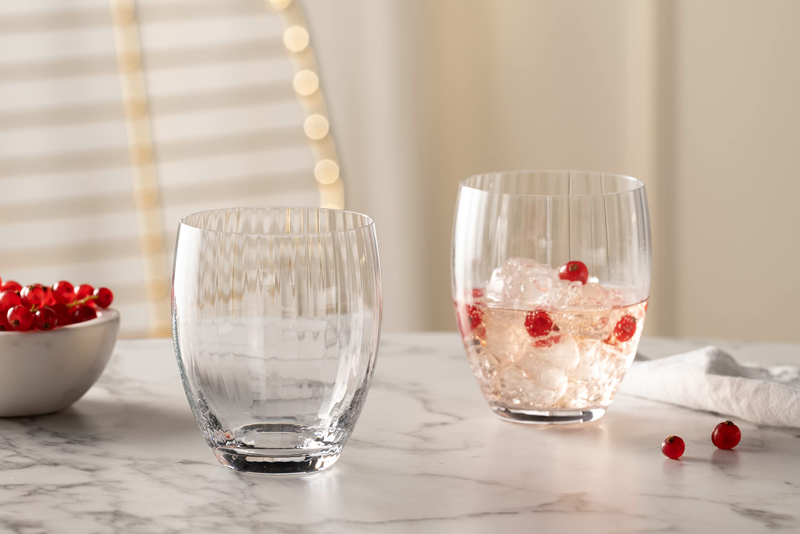 Leonardo Poesia 069170 Lot de 6 verres à eau, lavables au lave-vaisselle, en verre, à jus, 380 ml, transparents