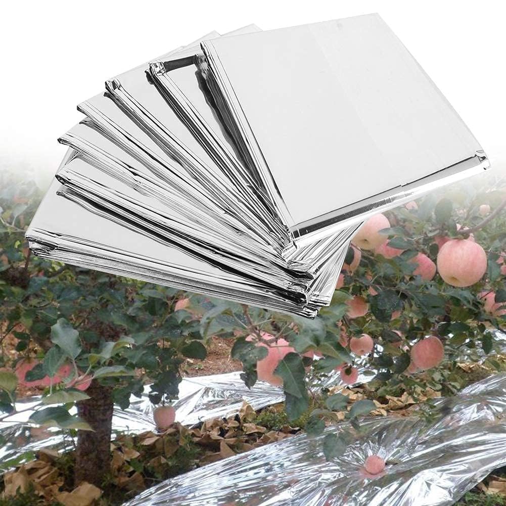 2 Pezzi Film Mylar per Serra e Giardino, Riflettenti 210 x 120 cm Argento Pellicola