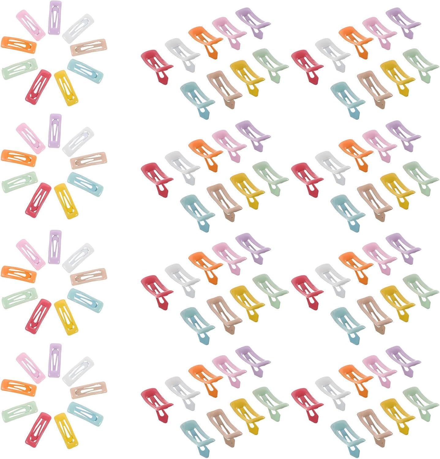 KALLORY 90pcs Colorful Metal Hair Clips for Pets Lightweight Small Dog and Cat Hair Accessories Comfortable Fit Easy Clip Design for Christmas and Birthday Gifts