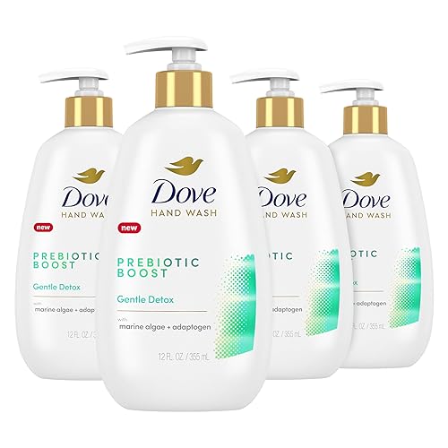 Dove Prebiotic Boost - Lavado de manos suave de 4 unidades para una suavidad duradera, con algas marinas y adaptógeno, 12 onzas disponible en Yaxa Venezuela