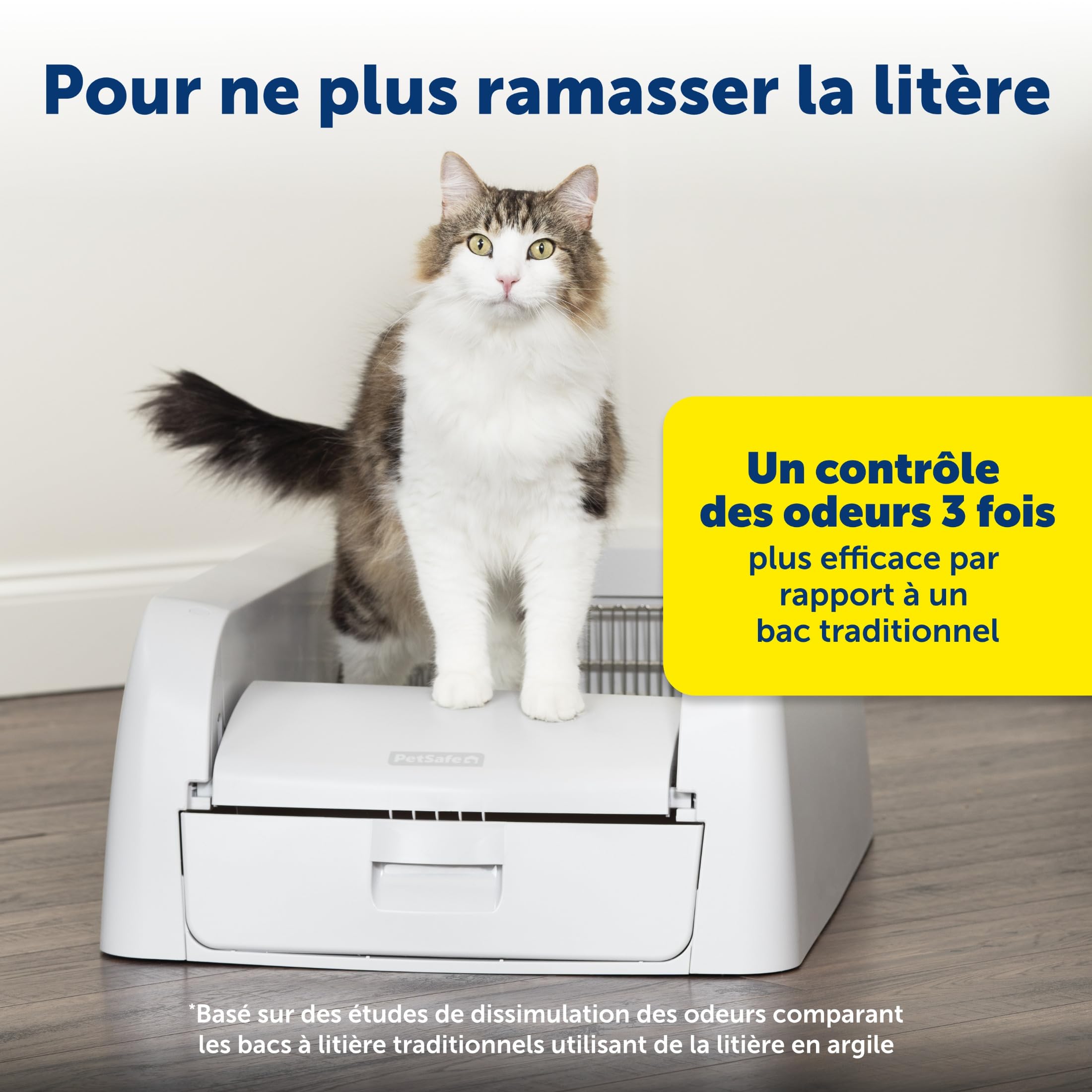 PetSafe - ScoopFree Bac à Litière Autonettoyant - Plus Besoin de Ramasser, Contrôle Odorant Supérieur, Adapté aux Multi-Chats | Plus Besoin de Ramasser, Contrôle Odorant Supérieur, Adapté Multi-Chats