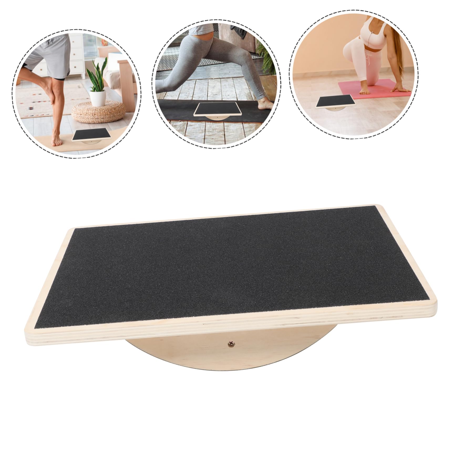 Tavola Equilibrio Yoga Rettangolare in Legno per Adulti | Allenamento Coordinazione e Stabilità, Uso Domestico Palestra, Design Compatto per Esercizi Controllati