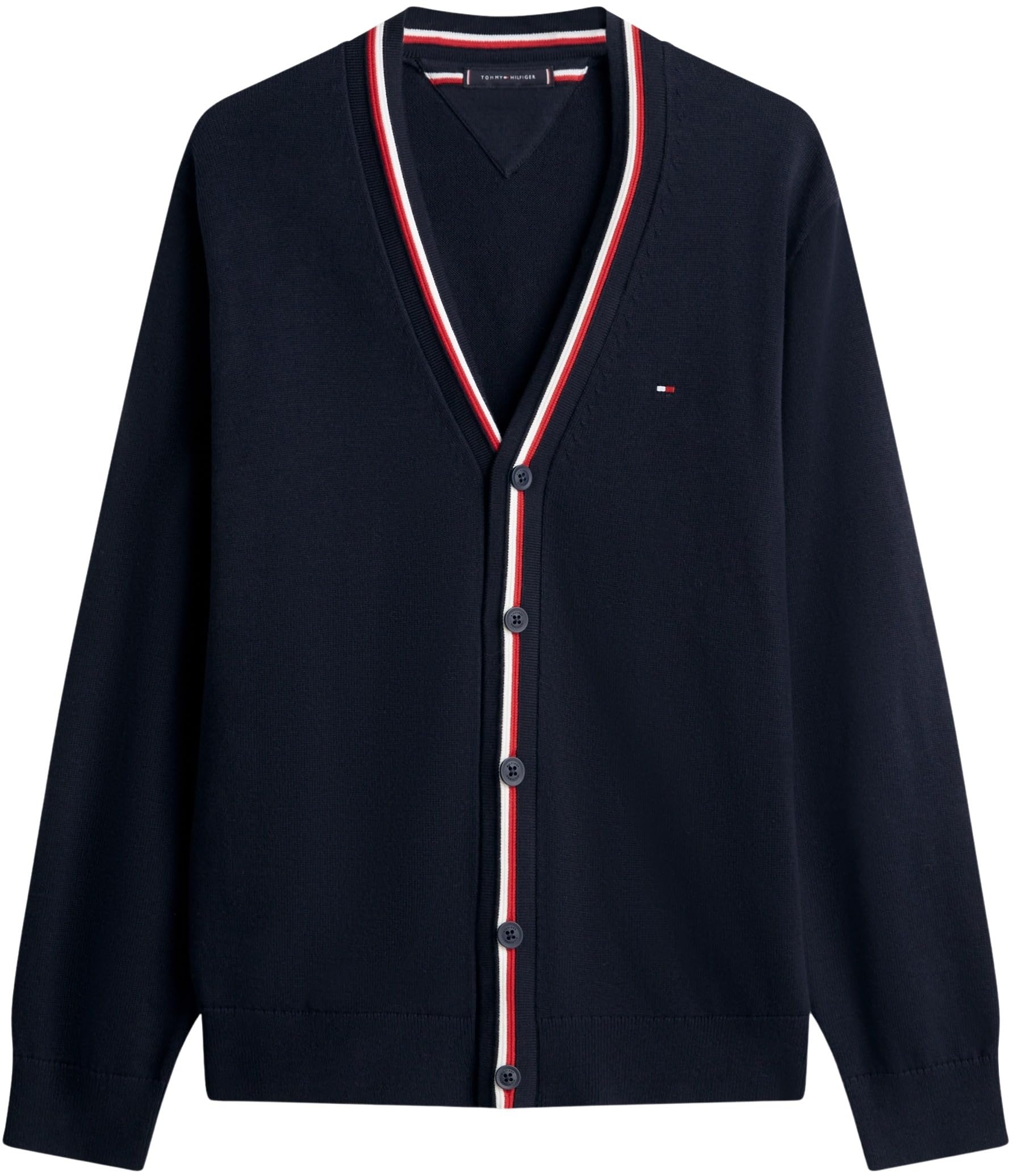 Tommy Hilfiger RWB Cardigan Mw0mw41544 Maglione Cardigan Unisex - Adulto (Pacco da 1)