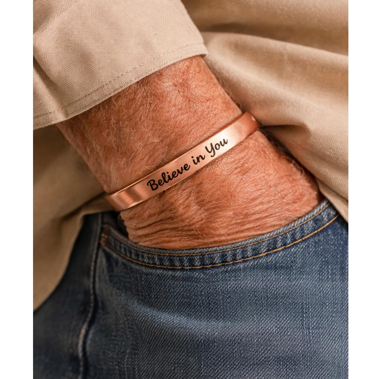 Touchstone Pulseras magnéticas inspiradoras grabadas de cobre para adolescentes y mujeres, regalos de joyería personalizados para mejor amiga, mamá, hija, hermana, pulsera ajustable en una caja de
