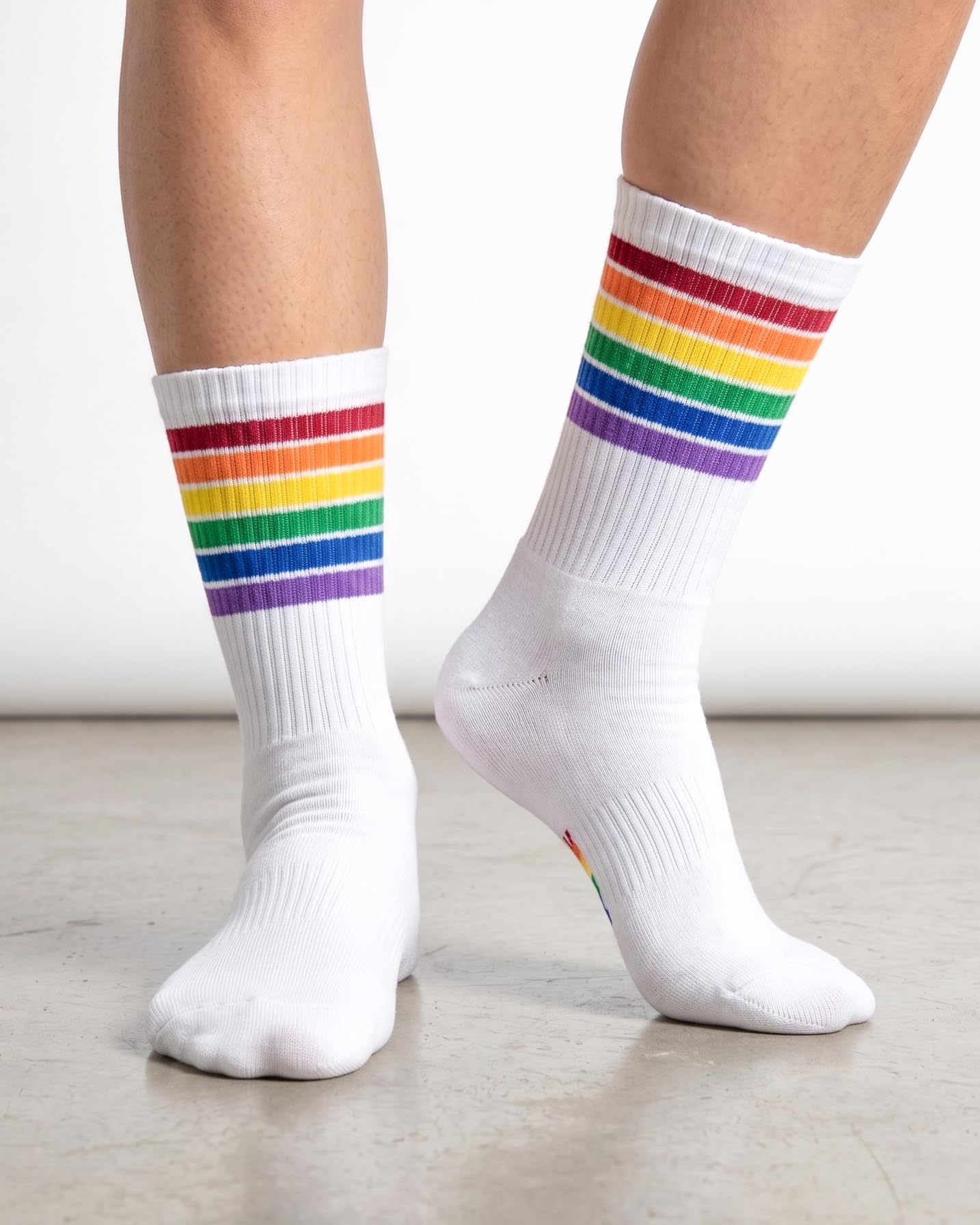 Calcetines Pride Sport Premium Unisex - Calcetines Deportivos de Algodón con Bandera Arcoíris LGTBI - Accesorios Cabalgata Orgullo LGTBQ+ para Hombre y Mujer