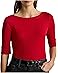 Lauren Ralph Lauren Stretch Cotton Boatneck Tee - Main View