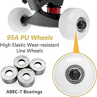 Vista 5 de Patinetas para principiantes, niños, niñas y adultos, 31 x 8 pulgadas, patineta Pro completa, 8 capas de madera de arce, cóncava de doble patada