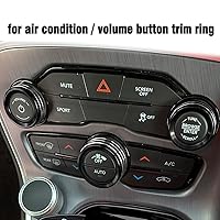 Vista 4 de Para Dodge Challenger Charger (2015-2021), cubierta de perilla de control de clima de CA, interruptor de sintonización de volumen automático, ajuste
