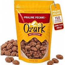 OZARK NUT ROASTERS, Praline Pecans, Sweet & Creamy French-Inspired Gourmet Snacks, World-Class Gourmet Candied Nuts, Resealable Pack 14 oz