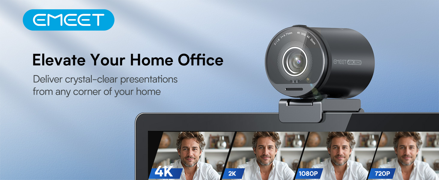 Amazon.com: EMEET SmartCam S800-4K Webcam for Streaming, Sony 1/2