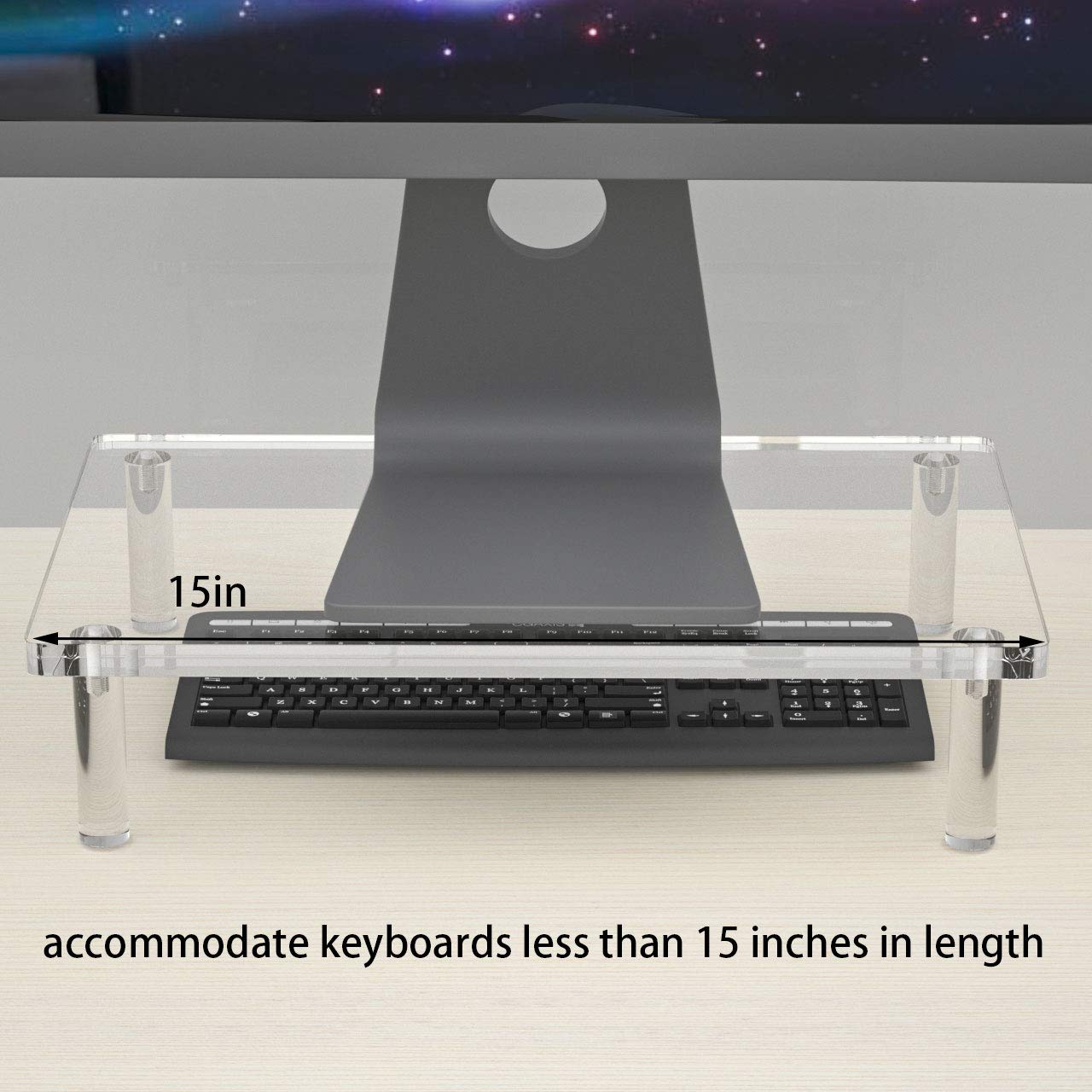 Buy NIUBEE Computer Monitor Stand, Acrylic Monitor Stand Riser, Desk