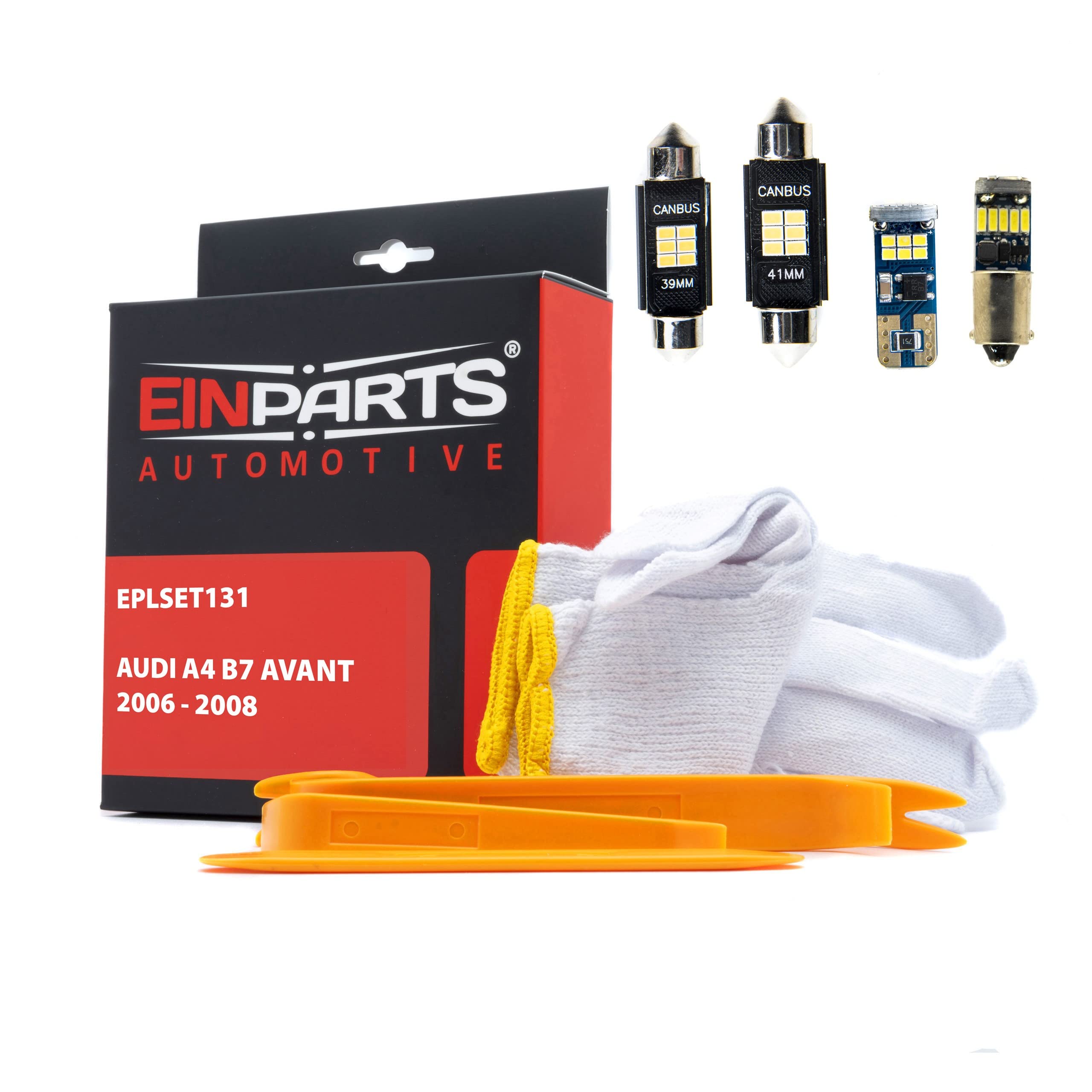 EinParts Juego de Bombillas LED para Coche, Sin errores Can-Bus, para interior de coche especifico para Audi A4 B7 Avant 2006-2008, 20 piezas