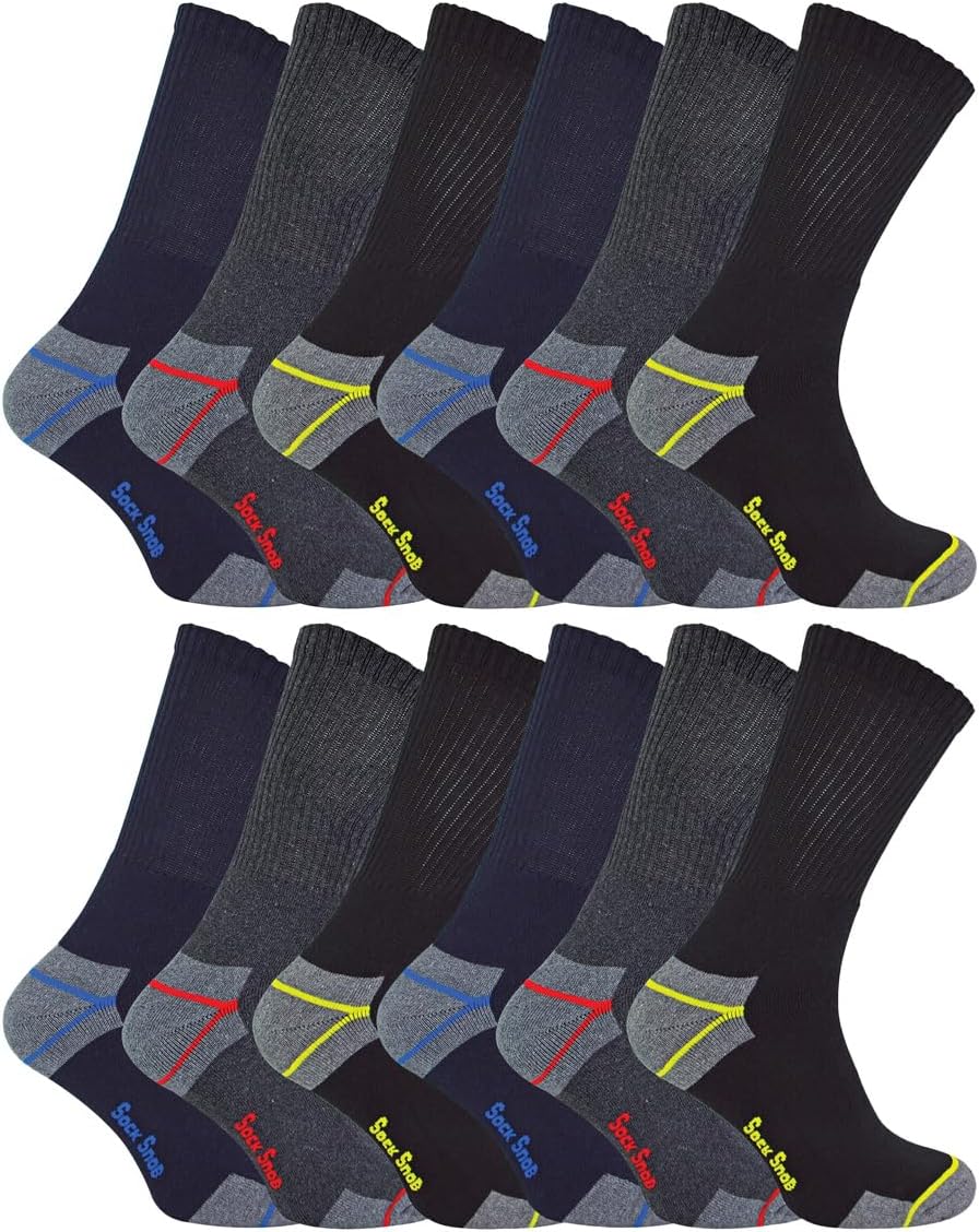 Mens Ultimate Long Lasting Work Socks for Steel Toe Boots 7-12 US