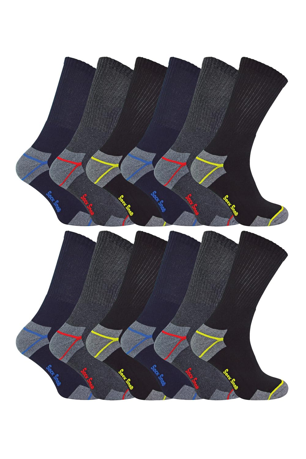 Mens Ultimate Long Lasting Work Socks for Steel Toe Boots 7-12 US