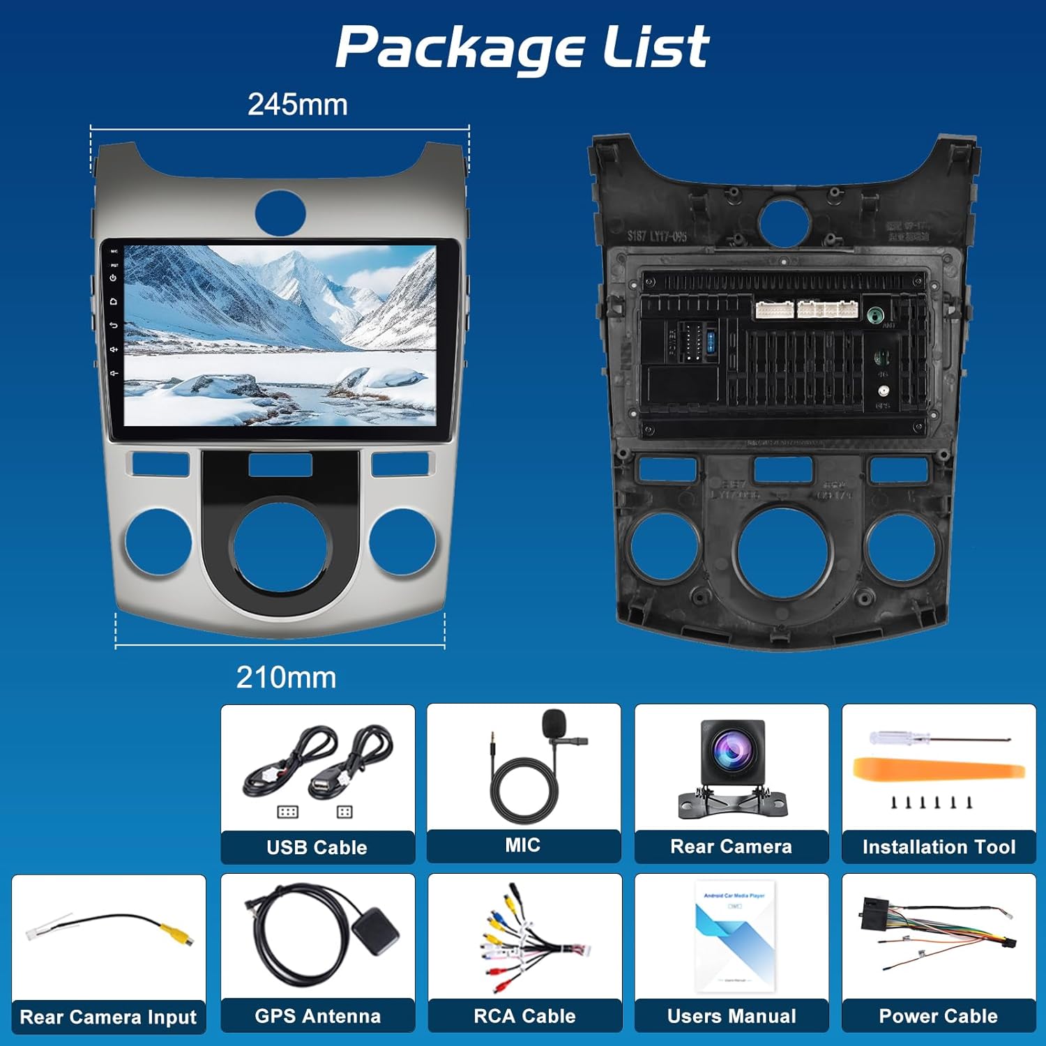 Wiring diagram for the NHOPEEW Car Radio, specifically for the reversing camera
