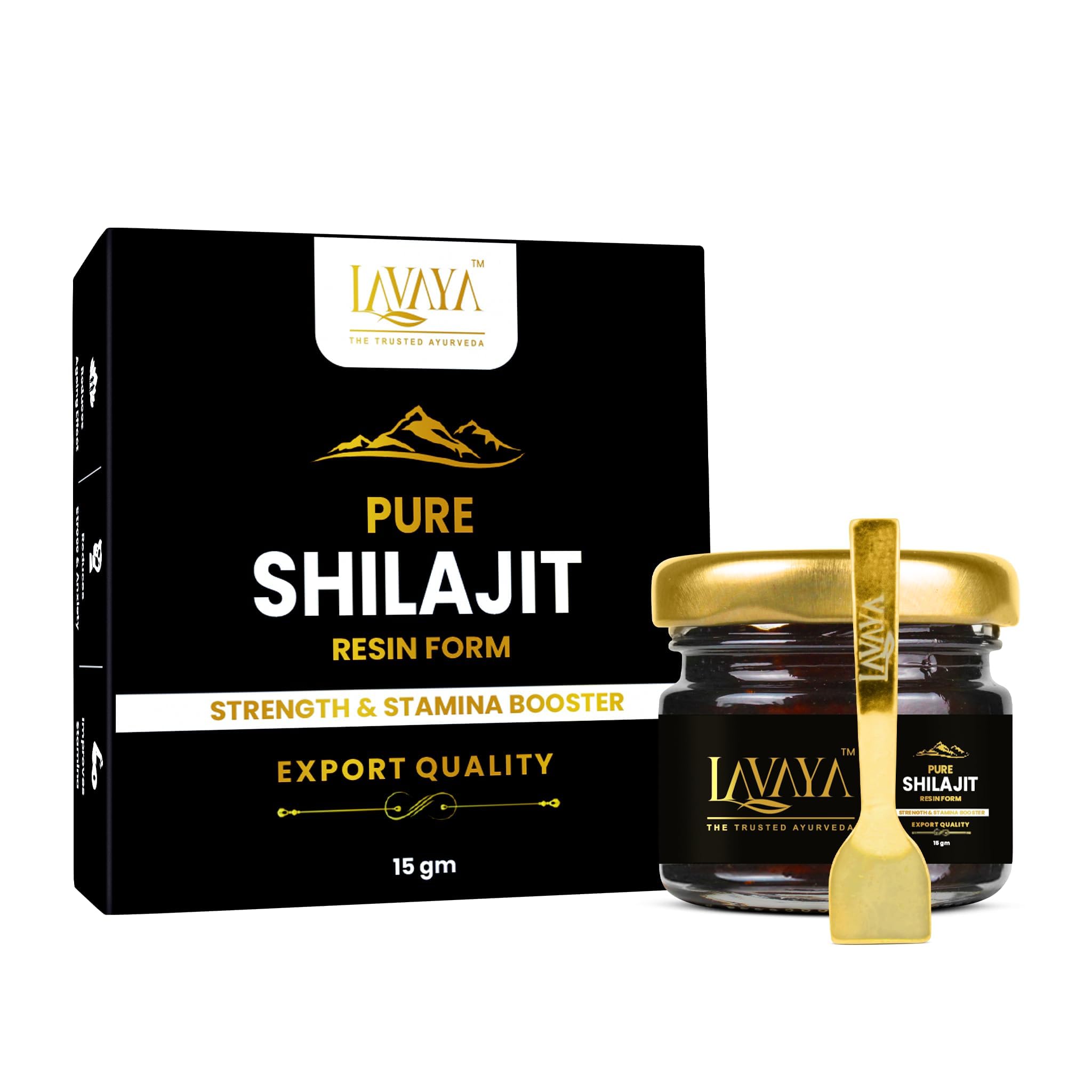 Lavaya Himalayan Shilajit Resin — Boosts Stamina & Energy | Performance Booster, Builds Immunity | 100% Ayurvedic - 15g