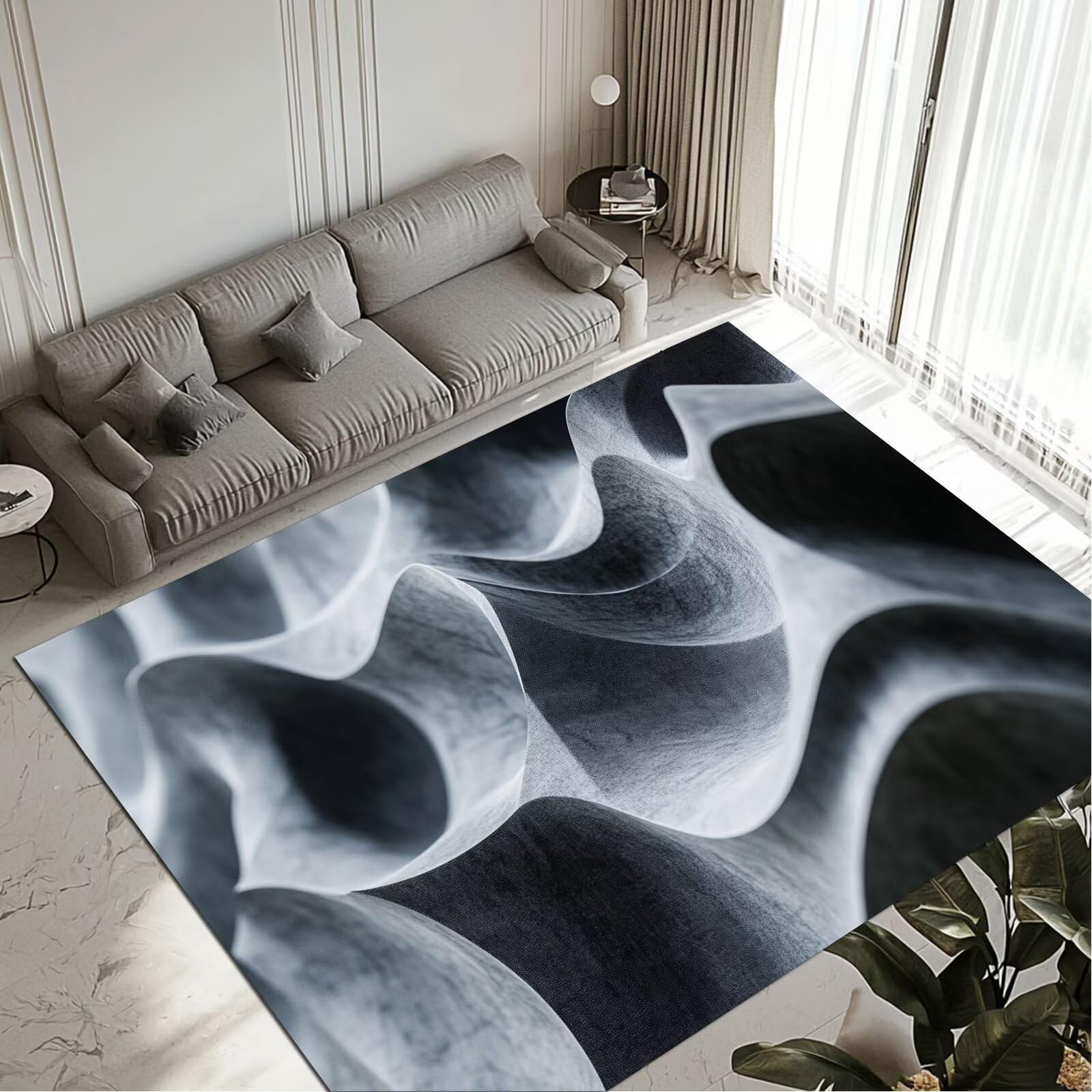 Tapis de salon lavable et imperméable pour entrée et cuisine moderne