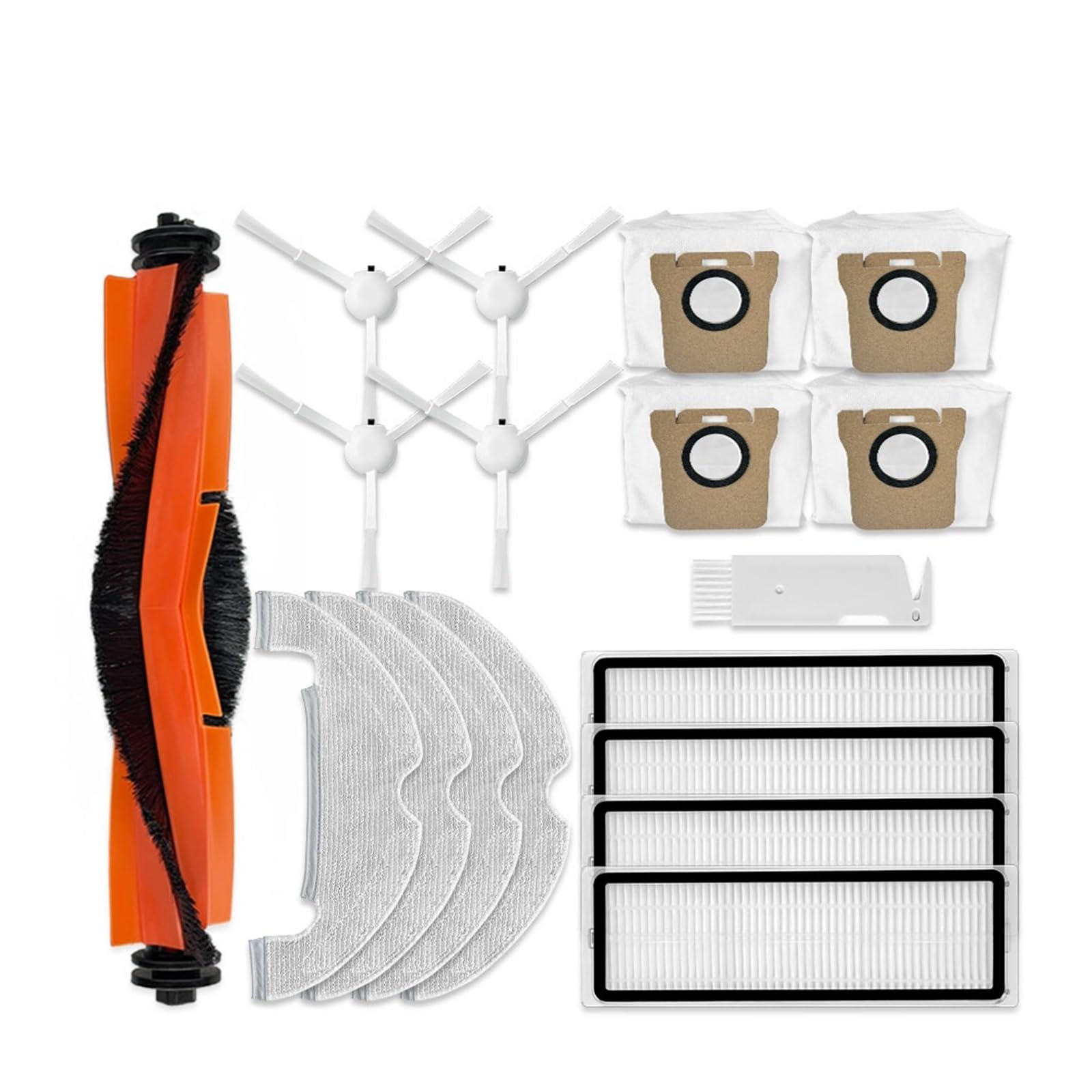 BeNtli Robot Vacuum Replacement Spare Parts Accessories?Main Side Brush?Hepa Filter?Mop Cloth?Dust Bag?Compatible for Xiaomi X10 (Color : 1)