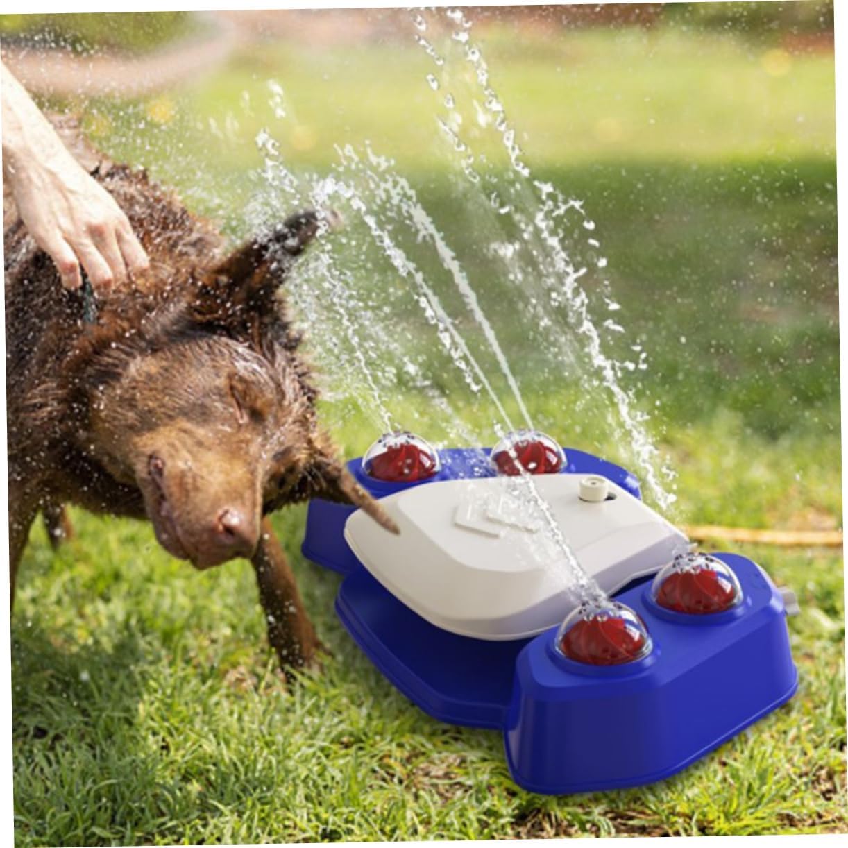 SUPVOX Pet Automatic Water Fountain Sprinkler Toy Funny Shower Spray Device for Dogs Durable Material Engaging Design to and Promote Playtime