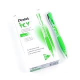 Pentel Icy Mechanical Pencil, 0.5mm, Tinted Lime Green Barrel, Box of 12 (AL25TK) – view 1