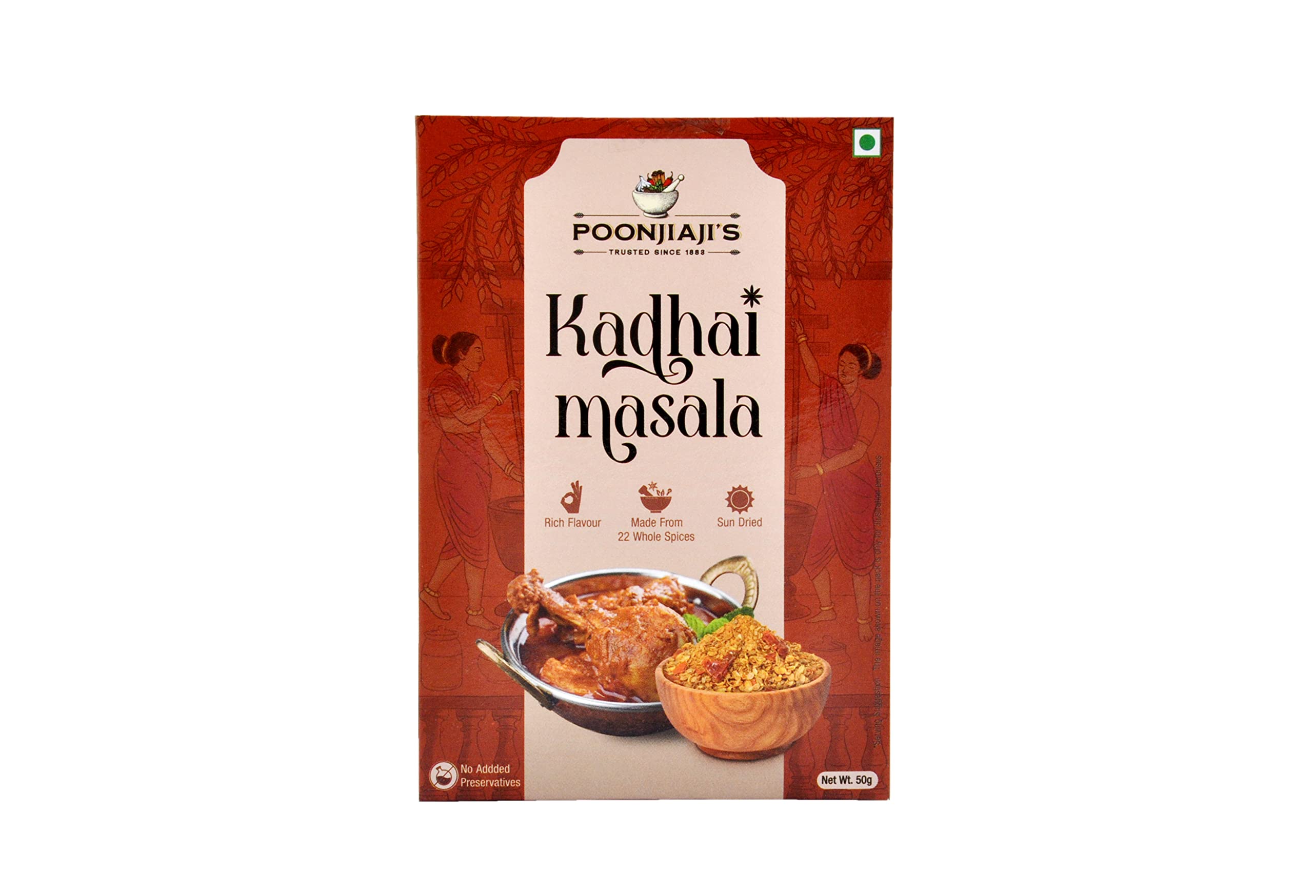 See full amazon price history chart for POONJIAJIS Kadhai Masala Spice Blend, 50g (pack of 3) | 15+ Whole Indian Spices Blended | Authentic Rich Flavour | Perfect for Various Veg & Non Veg Sabzis | No Preservatives POONJIAJIS Kadhai Masala Spice Blend, 50g (pack of 3) | 15+ Whole Indian Spices Blended | Authentic Rich Flavour | Perfect for Various Veg & Non Veg Sabzis | No Preservatives (B0BTYVTGVB) Amazon Price History, Amazon Price Tracker