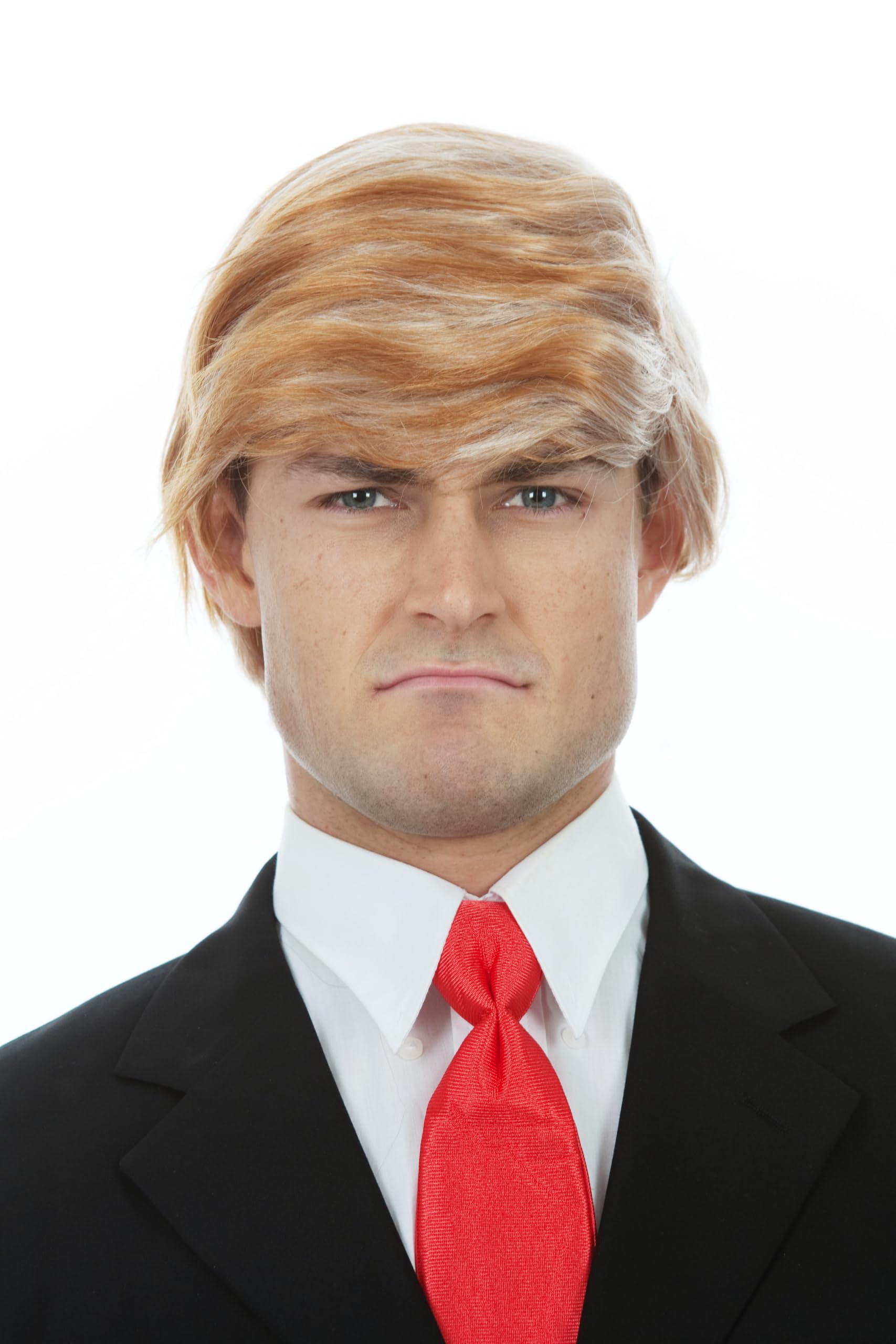 ALLAURA Iconic Blonde Comb-Over Wig – Funny Costume Hairpiece for Adults – Realistic Halloween & Party Wig for Men & Women – Ideal for Costumes, Cosplay, Events, and Skits