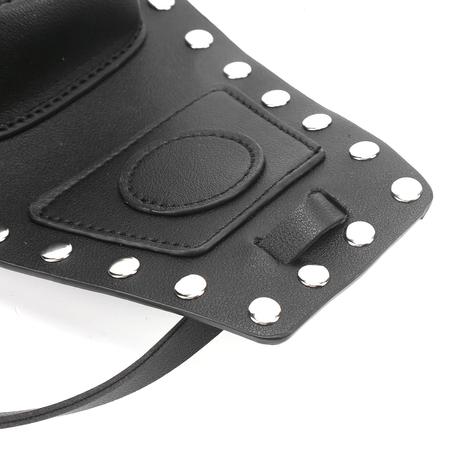 Tyenaza Borsa da serbatoio per carburante per moto Copertura per serbatoio di gas Pelle artificiale nera adatta per XLX1000 XL1200X XLH883