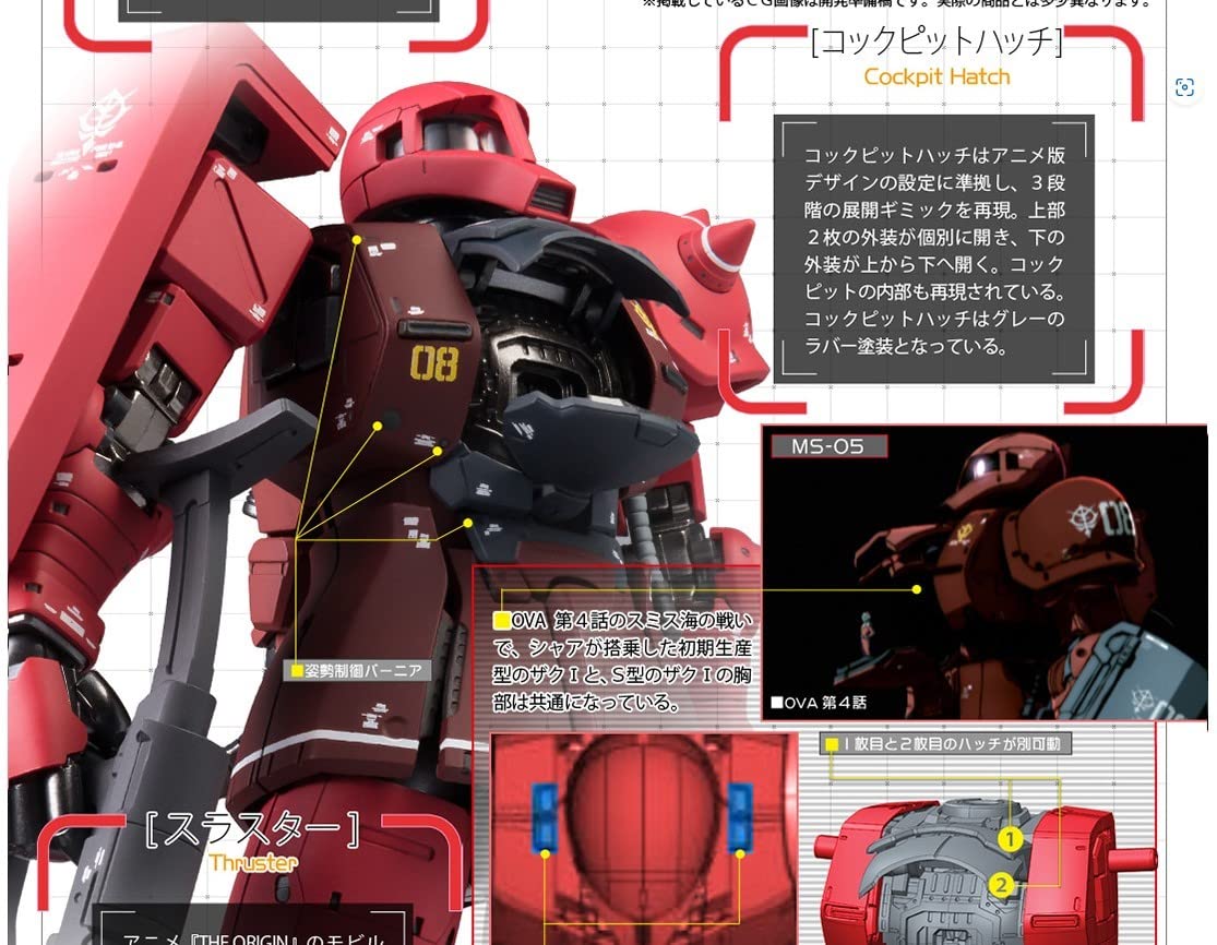BANDAI - L COMPOSITEMS-05S ザクⅠ（シャア専用機） BANDAI GUNDAM FIX FIGURATION METAL COMPOSITE MS-05S ザクI