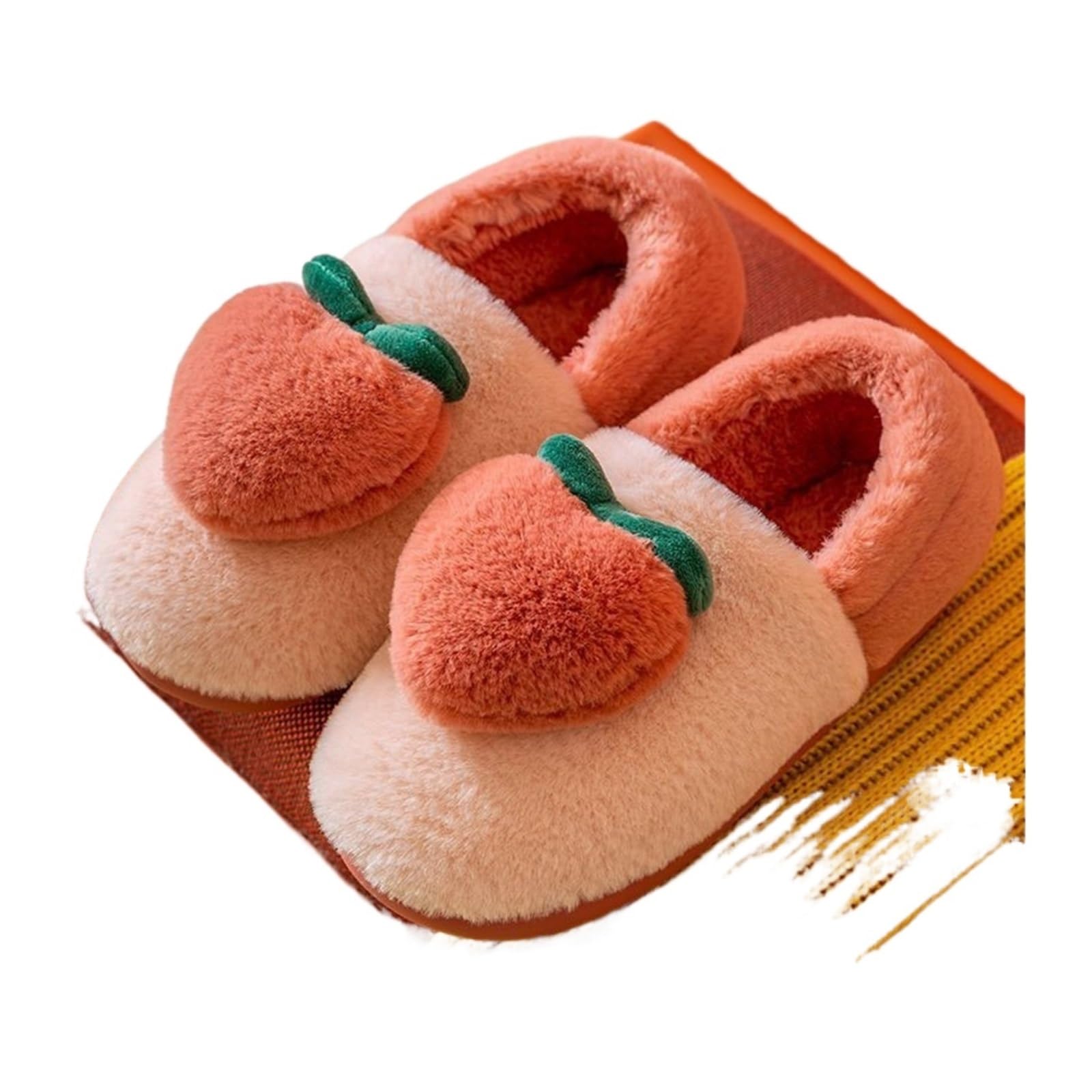 Pantoufles d'hiver chaudes pelucheuses taille 40-41 couleur D antidérapantes pour la maison
