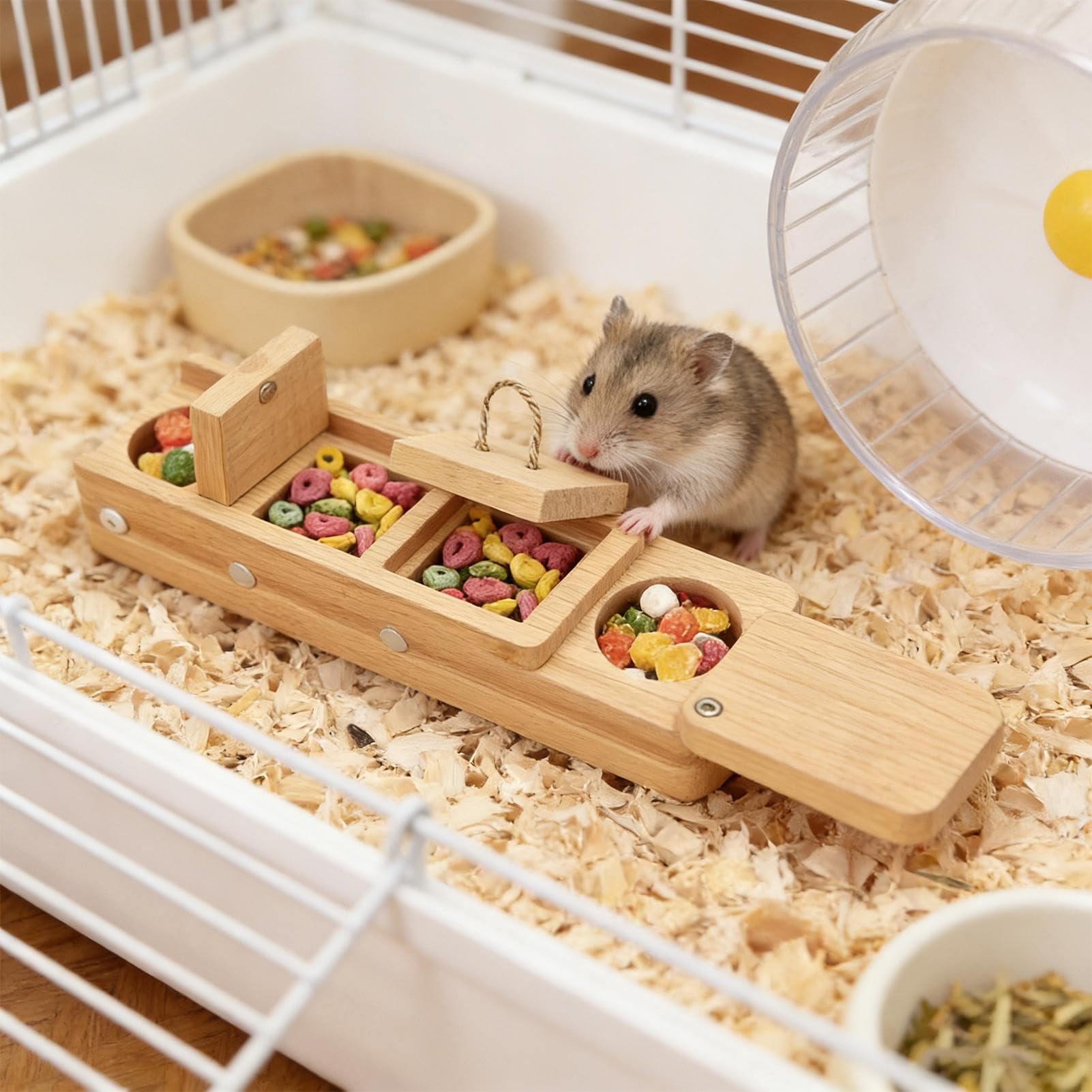 Generisch Hamster Enrichment Toys – Wooden Interactive Foraging Toy for Pet | Small Pet Puzzle Game | for Guinea Hog Hamster Ferret Bunny Chinchilla Hedgehog Gerbil